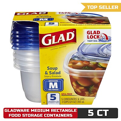 #ad #ad Gladware Soup amp; Salad Food Storage Containers for Everyday Use 5 Pack $9.50