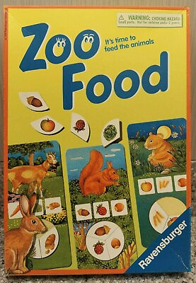 Zoo Food Board Game It#x27;s Time To Feed The Animals #244482 1999 Ravensburger $15.99