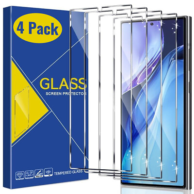 #ad #ad 4 PACK Tempered Glass Screen Protector for Samsung Galaxy S24 Ultra S24 Plus S24 $6.99