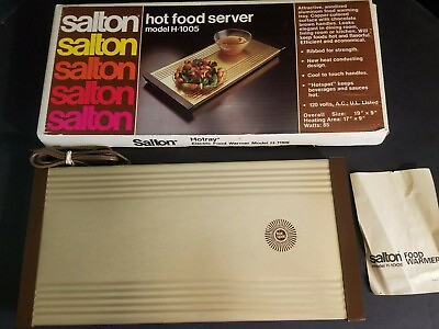 #ad TESTED GOOD Vintage Salton HOT FOOD SERVER Warming Tray H 1005 Copper Brown $24.99