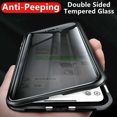 Anti Peep Privacy Magnetic Phone Case Glass Full For iPhone 14 13 12 11 Pro Max $14.29