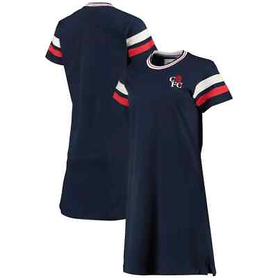 #ad Chelsea FC Retro Football T Shirt Dress Womens 12 Team Crest Top CHT6 GBP 14.99