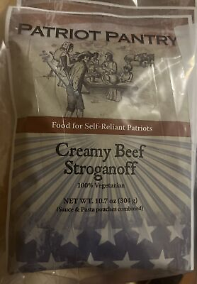 #ad 3 Patriot Pantry Survival Emergency Food Creamy Beef Stroganoff 12 Servings $15.00