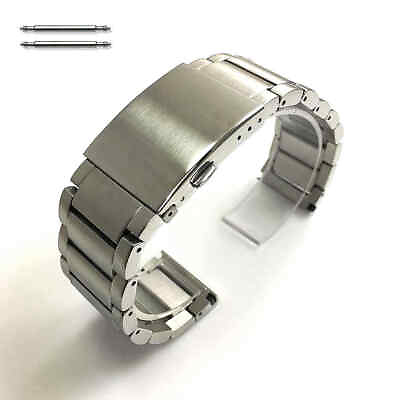 Solid High Quality Steel Brushed Silver Metal Replacement Watch Band #5111 $24.95