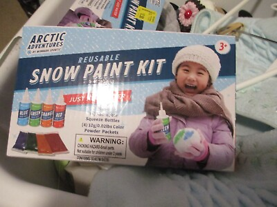 #ad ARTIC ADVENTURES SNOW PAINT KIT 4 COLORS 3 NEW SEALED $10.99