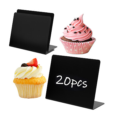 #ad 20 Pcs Mini Chalkboard Signs for Food Labels Party Buffet Message Board Signs $14.23