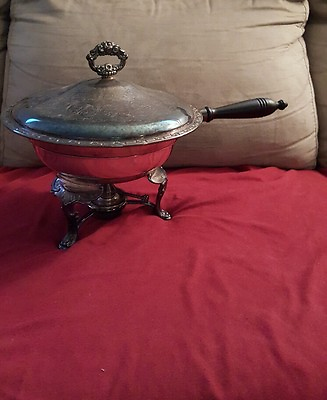 #ad #ad 5 PC Vintage Oneida Silver Plate Serving Chafing Dish $54.99