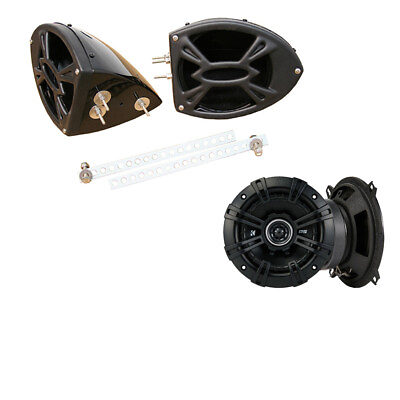 #ad Artic Cat Snowmobile Kicker System DSC50 Gloss Black Speaker Pods Pair Package $326.99