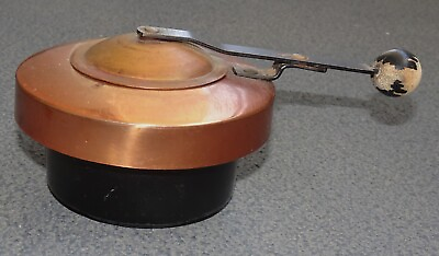 #ad Vintage 1960s Chafing Fondue Burner With Copper Lid Cover $23.95