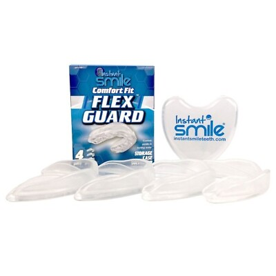 Instant Smile Comfort Fit Flex 4 Mouth Guards Comfortable Sleep Contact Sports $14.49