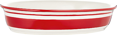 890835 Holiday Handpaint Stripe Oval Dish $56.99