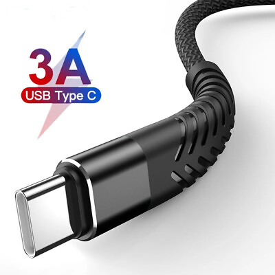 Braided USB Type C USB C to USB A Fast Charge Cable Cord Charger Charging Sync $5.99