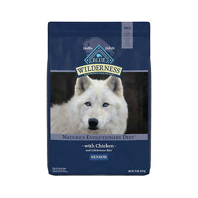 Wilderness High Protein Chicken Dry Dog Food for Senior Dogs Grain Free 11 lb $43.98