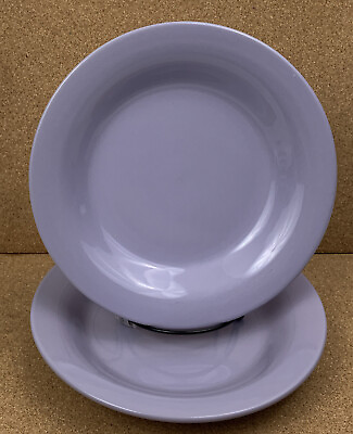 #ad #ad 2 Tabletops Gallery Playa Restaurant Salad Dessert 9quot; Plates Purple Lavender Rim $24.99