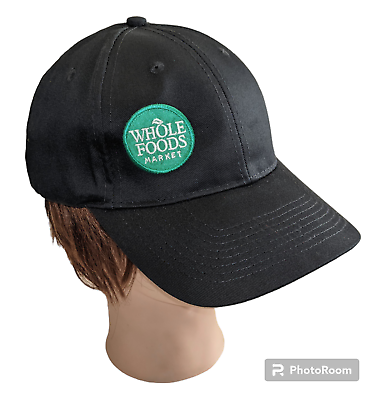 #ad WHOLE FOODS Market Baseball Hat Cap Adjustable Buckle Strap Black Port Authority $16.00
