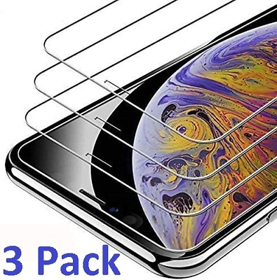 3 Pack For iPhone 11 Pro 8 7 6s Plus X Xs Max XR Tempered GLASS Screen Protector $2.92