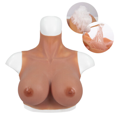 #ad Silicone Realistic Fake Boobs Breast Forms Breast Plate Cos Crossdresser C G Cup $36.75