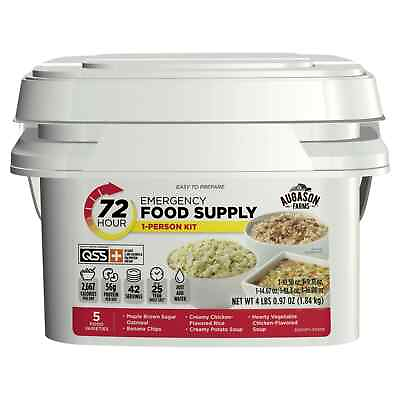 Emergency Food Supply 1 Person Kit 42 Serving Storage Quick Meal Survival Bucket $33.83