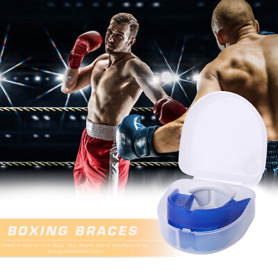 #ad Sport Mouth Guard Orthodontic Teeth Brace Protector Boxing Mouthguard for Adults $5.45