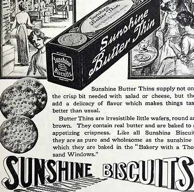 #ad Sunshine Biscuits Loose Wiles 1913 Advertisement Antique Food And Snacks DWII10 $7.00