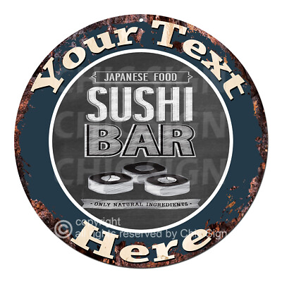 #ad CP 0188 ANY NAME#x27;S Custom Personalized Sushi Bar Food Metal Sign Decor Gift idea $27.99