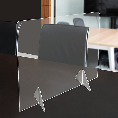 Large Protective Shield Sneeze Guard Panel for Office Retail Desk 5mm Acrylic $41.80