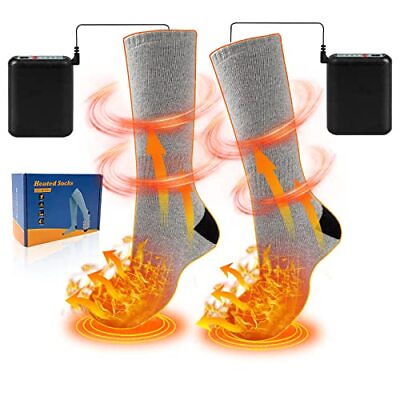 #ad #ad 5V Upgraded Heated Socks Winter Foot Warmers Electric Rechargeable with 5000m... $30.99