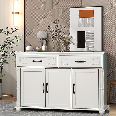 Sideboard Buffet Storage Cabinet with 3 Door 2 Drawers Kitchen Cupboard Table $231.99