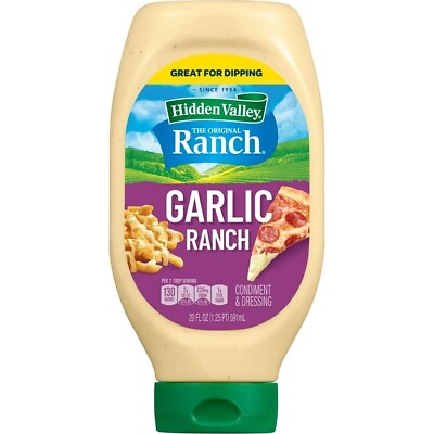 #ad New Hidden Valley Garlic Ranch Salad Dressing Bottle 20fl oz $13.50
