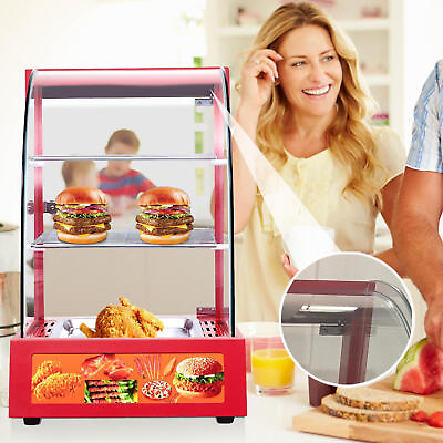 #ad 3 Tier Food Warmer Display Case Commercial Food Pizza Egg Tart Showcase Electric $198.06
