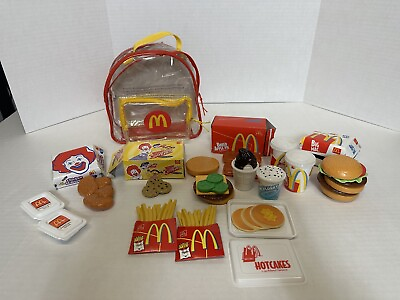 McDonald#x27;s 2005 McKids Toy Play Food Set of 34 with Bag Complete $69.99