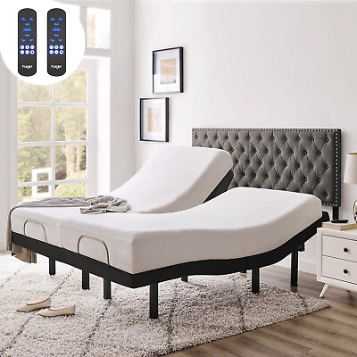 #ad Adjustable Bed Frame Base Electric Stress Massage Remote USB TXLQueen SPLIT King $239.00