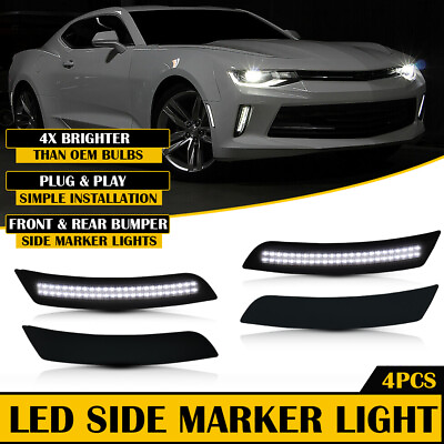 LED Marker Lamp Lights Side Frontamp;Rear For Chevy Camaro LS LT ZL1 SS 2016 2022 $34.99