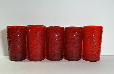 #ad #ad 5 Vintage Pizza Hut Cups 12oz Red Cups Retro Collectible Memorabilla $60.00