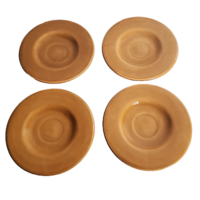 #ad Pottery Barn Sausalito Amber Yellow 7.5quot; D Saucer Set of 4 $22.36