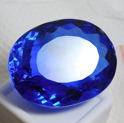 Natural Certified 106.20 Ct Rare Lustrous Tanzanite Blue Oval Loose Gemstone $23.77