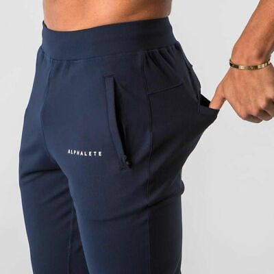 Men#x27;s Trousers Breathable Cotton Slim Beam Mouth Sports Training Running Pants $41.99