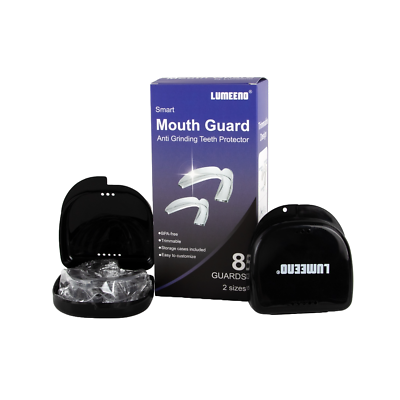 #ad Anti Grinding Night Mouth Guard 2 Sizes 8 Pcs Bonus 2 Travel Cases Trimmable $18.00