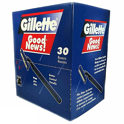 #ad #ad Gillette Good News Disposable Razors Twin Blade Box of 30 Pieces Brand New $18.99