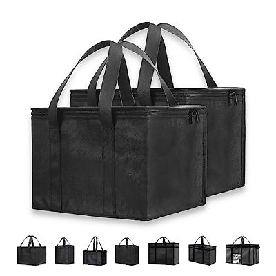 #ad Insulated Cooler Bag and Food Warmer for Food Delivery amp; Medium 2 Black $34.79
