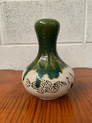 Oribe Japanese Pottery Ceramics Garlic Form Vase $575.95