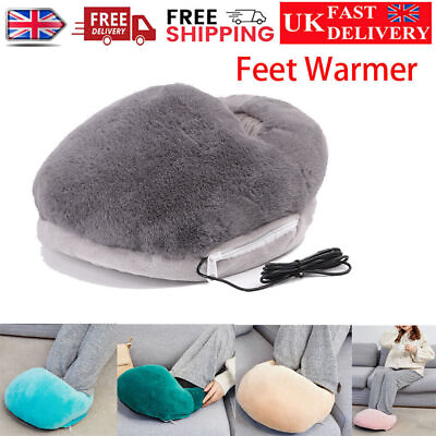 #ad Unisex USB Foot Warmer Winter Electric Heating Feet Boot Slipper Plush Warm UK. $16.99