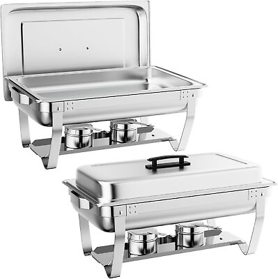 #ad Chafing Dish Buffet Set 2 Pack chafers and Buffet Warmers 8QT Stainless Stee $81.99