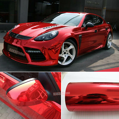 Whole Car Wrapping Red Mirror Chrome Metal Vinyl Sticker Film Bubbles Free US $209.20