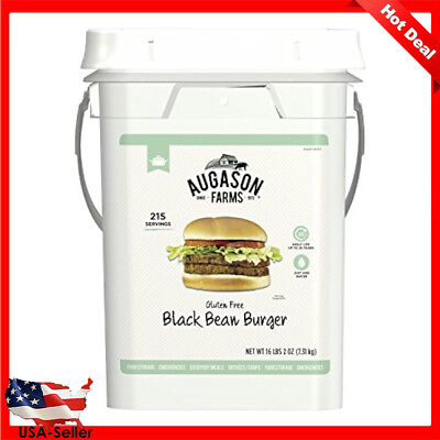 #ad #ad Freeze Dried Food Gluten Free Black Bean Burger 4 Gallon Pail Camping Emergency $60.30