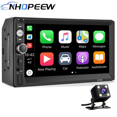Apple CarPlay 7quot; Double 2Din Car Stereo Radio Android Auto Touch Screen Camera $47.49