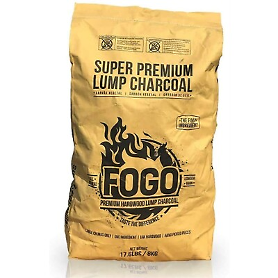 #ad Fogo 17.6 lb Super Premium All Natural Hardwood Oak Lump Grilling Charcoal $45.69
