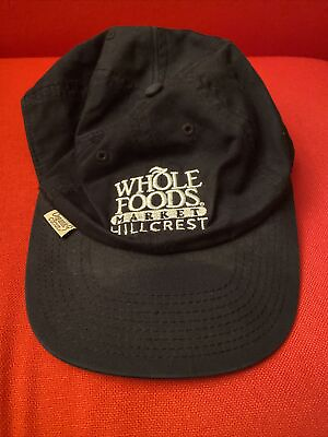Whole Foods Market Employee Worker Uniform Black Adjustable Cap Hat San Diego $17.99