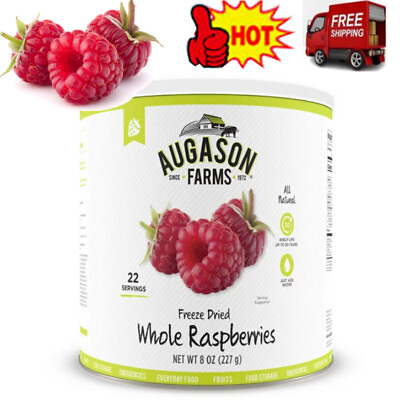 #ad 22 Servings Freeze Dried Whole Raspberries 8Oz 10 Can Emergency Survival Food US $33.05