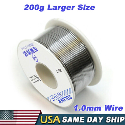 #ad 200g 63 37 Tin Rosin Core Solder Wire Electrical Soldering Sn60 Flux .031quot; 1.0mm $7.19